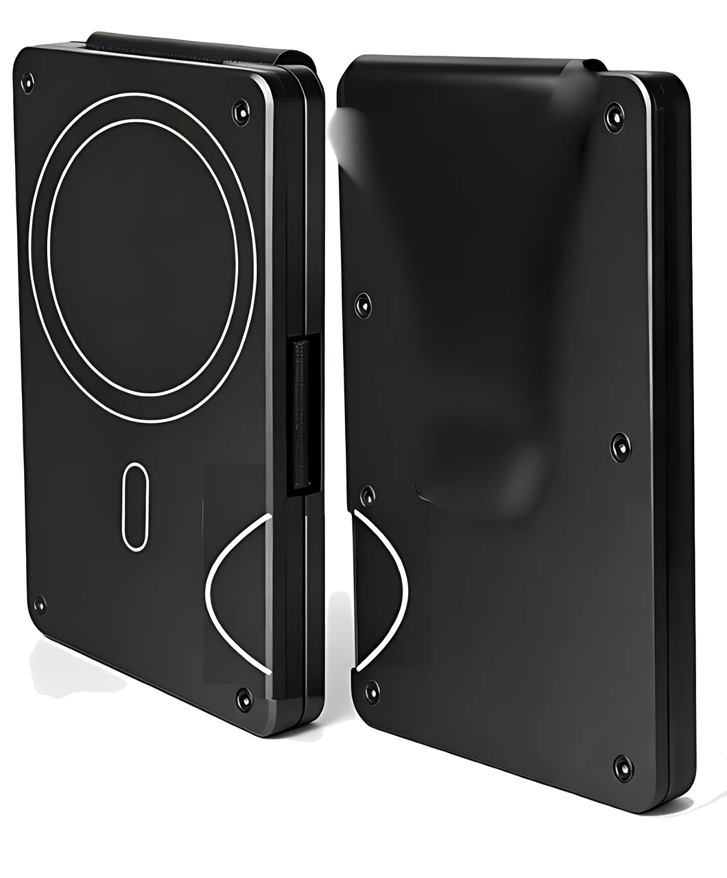 Kardvo Wallet noir, face MagSafe et face clip